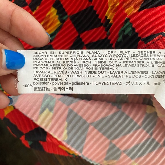 ZARA Geometric Floral Wrap Dress - Picture 7 of 15